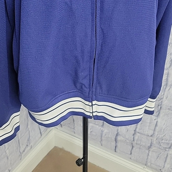 ROCAWEAR Blue and White Zip Up Men's Varsity Jacket 2XL - Picture 6 of 9
